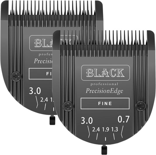 Adjustable 5 in 1 Blades Dog Grooming Blades Compatible with Wahl Animal Clipper Arco, Bravura, Chromado, Creativa, Figura, and Motion Pet, Dog, and Horse (BLACK/2PC)