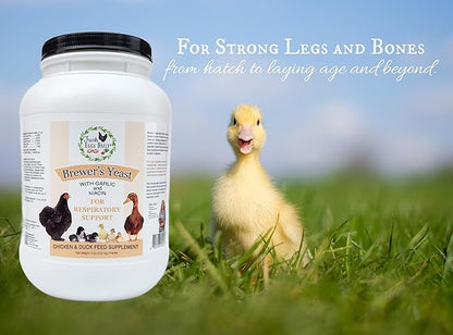 Fresh Eggs Daily Brewer's Yeast with Garlic Powder and Niacin for Ducks Ducklings Feed Supplement Vitamins for Backyard Chickens 5LB