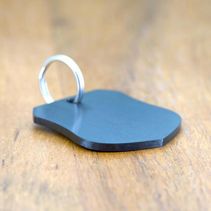 Ultra Joys Cat ID Tag Personalized Pet Tags, Durable Stainless Steel Small Pet Mini Dog Cat Tag Lightweight - Shield Tag in Black