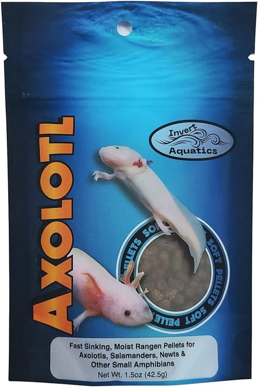Soft Pellets for Axolotls - Moist Sinking Diet for Axolotl, Newts, Salamanders & Other Small Amphibians (3 oz (85g))