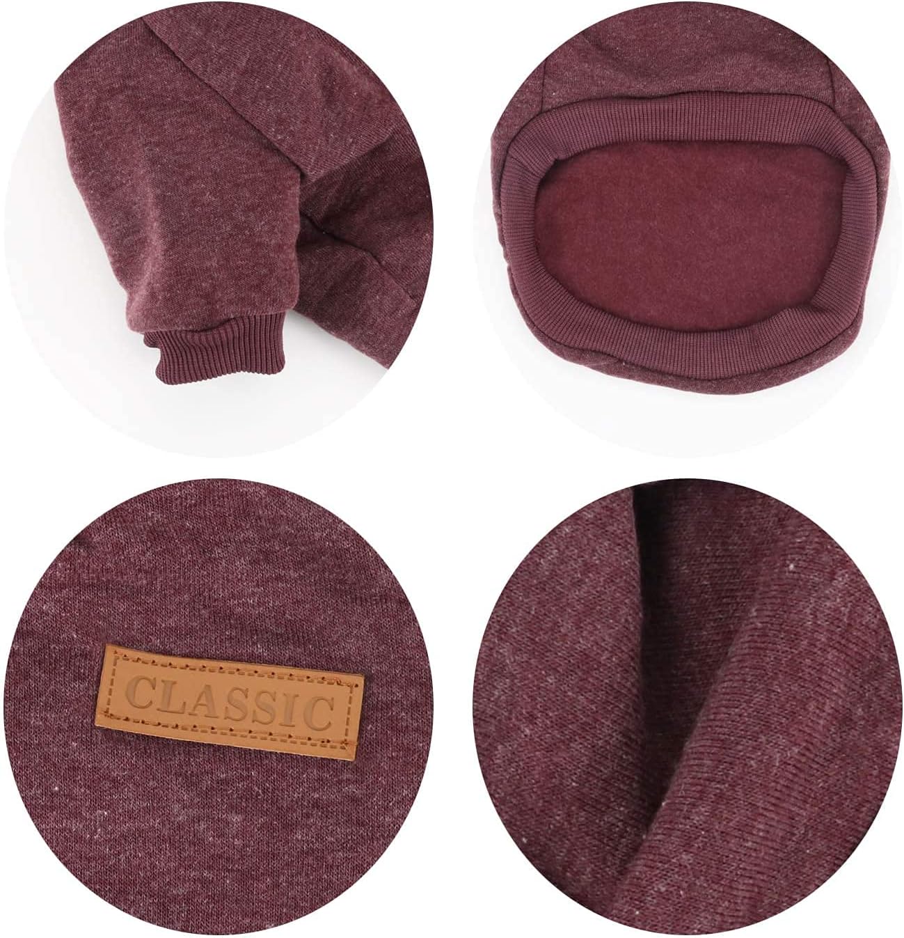 Idepet Pet Dog Classic Knitwear Sweater Fleece Coat Soft Thickening Warm Pup Dogs Shirt Winter Pet Dog Cat Clothes Puppy Customes Clothing for Small Dogs(XXL,Brown)