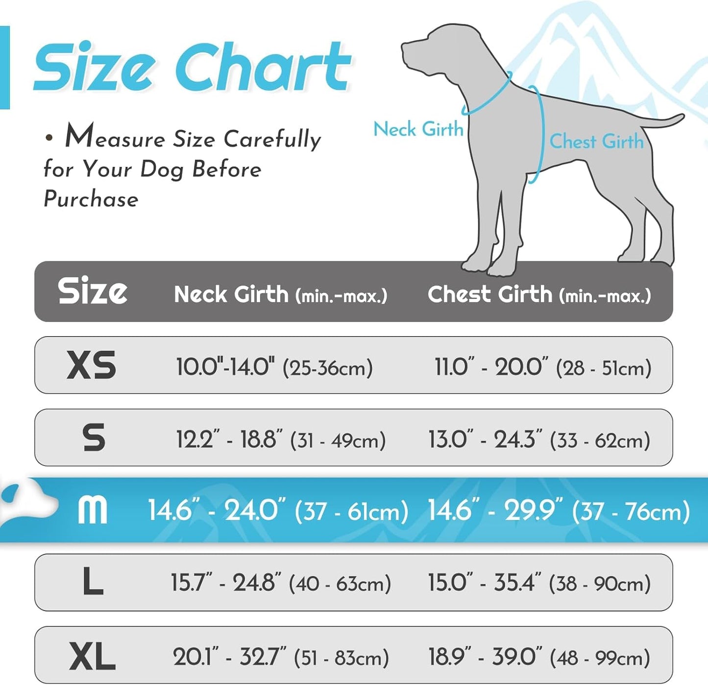 Eagloo Dog Harness Medium Sized Dog, No Pull Service Vest with Reflective Strips and Control Handle, Adjustable and Comfortable for Easy Walking, No Choke Pet Harness with 2 Metal Rings, Sky Blue, M