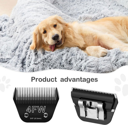 Wide Blade 4FW, Dog Grooming Blade Compatible with Andis,Oster A5,Wahl km10 Clippers, Grooming Wide Blade, A5 Type Blade,for Animal Dog,Cat,Horse (4FW/1PC)