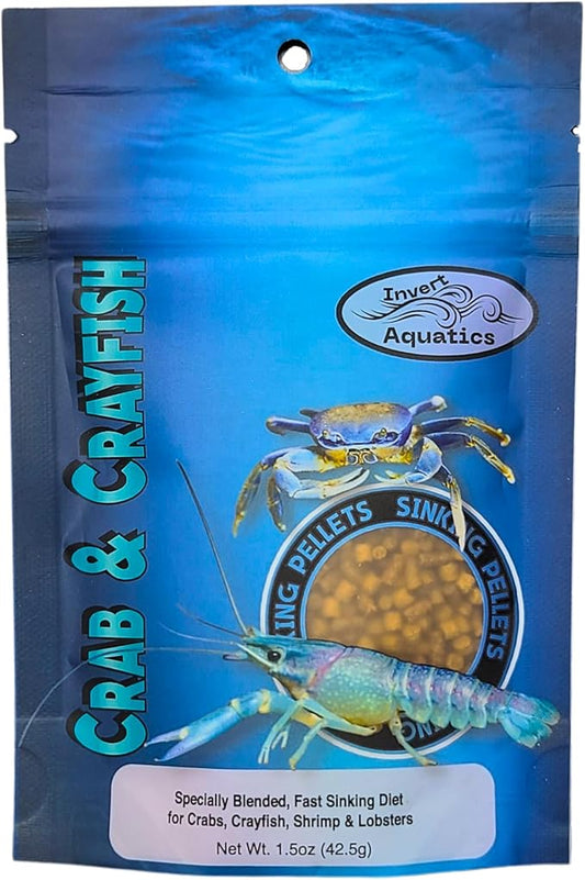 Crab & Crayfish Sinking Blended Diet - Aquatic Crab & Shrimp Food (1.5 oz (42.5g))