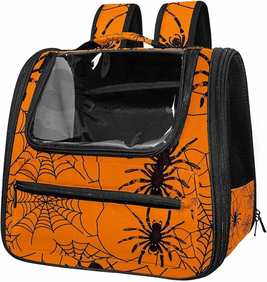 Spider Web 2 Cat Carriers Dog Carrier Pet Carrier with Locking Safety Zippers for Cats, Kitties, Puppies and Small Dogs