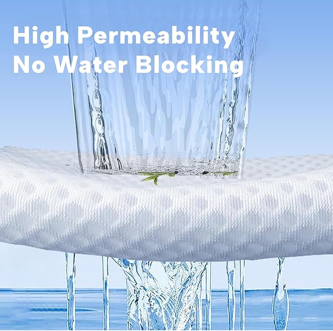 5 Square Feet Aquarium Filter Floss Media Innovative 3D mesh Filter Floss for Fish Tank, 60 * 12inch Excellent Filter Floss Durable, Easy to Cut, Filter Media Smooth Water Flow