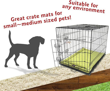 Majestic Pet Dog Crate Mat - Machine Washable Soft Plush Pet Bed Pad for Crates & Kennels | USA Crafted | 30"x21" Villa Apple