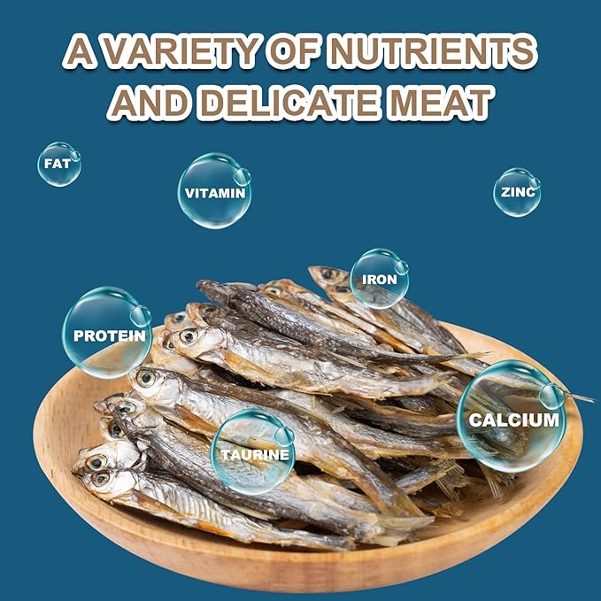 Dried River Fish - Dried Minnows Natural Food for Turtles Terrapins Cats Reptiles Large Tropical Fish（5.5 OZ）