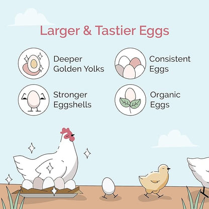 Mile Four Chicken Grit for Layer & Grower Chickens Age 8-20+ Weeks - 100% Natural Mineral Chicken Grit Quartzite, Poultry Grit, USA Mined, 50 lbs