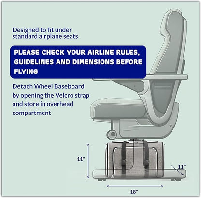 Katziela Rolling Rover Airline Compliant Expandable Premium Pet Carrier 6-Wheeled Baseboard Telescopic Handle Two-Sided Expandable Rolling Carrier Designed (Gray- White Piping)