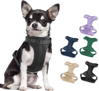 Wisedog No Pull Lightweight Dog Harness: Adjustable Breathable Mesh Pet Vest Harness with Soft & Comfortable Cushion, for Small Medium Large Dogs (Small, Black)