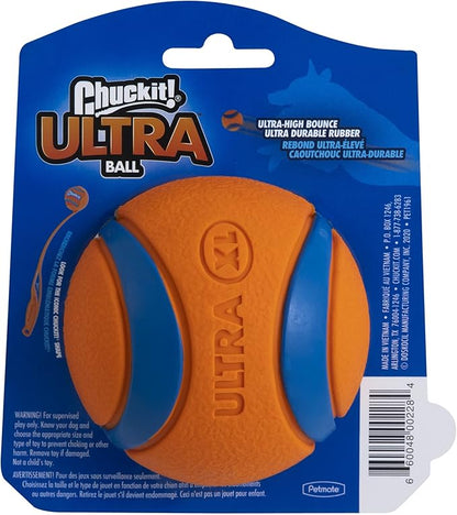 Chuckit! Ultra Ball Dog Toy - Size XL - for Dogs 100+ lbs - Made from Durable Rubber - Super Bouncy - Floats in Water - 3.5-inch Diameter - Pack of 2