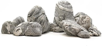 Silver Seiryu Rock Aquarium Rocks 40lb Natural Mountain Stone for Fish Tanks, Aquascaping, Terrariums, Bonsai, Garden Landscaping & Reptile Habitats(2-10inch 12-14Pcs)