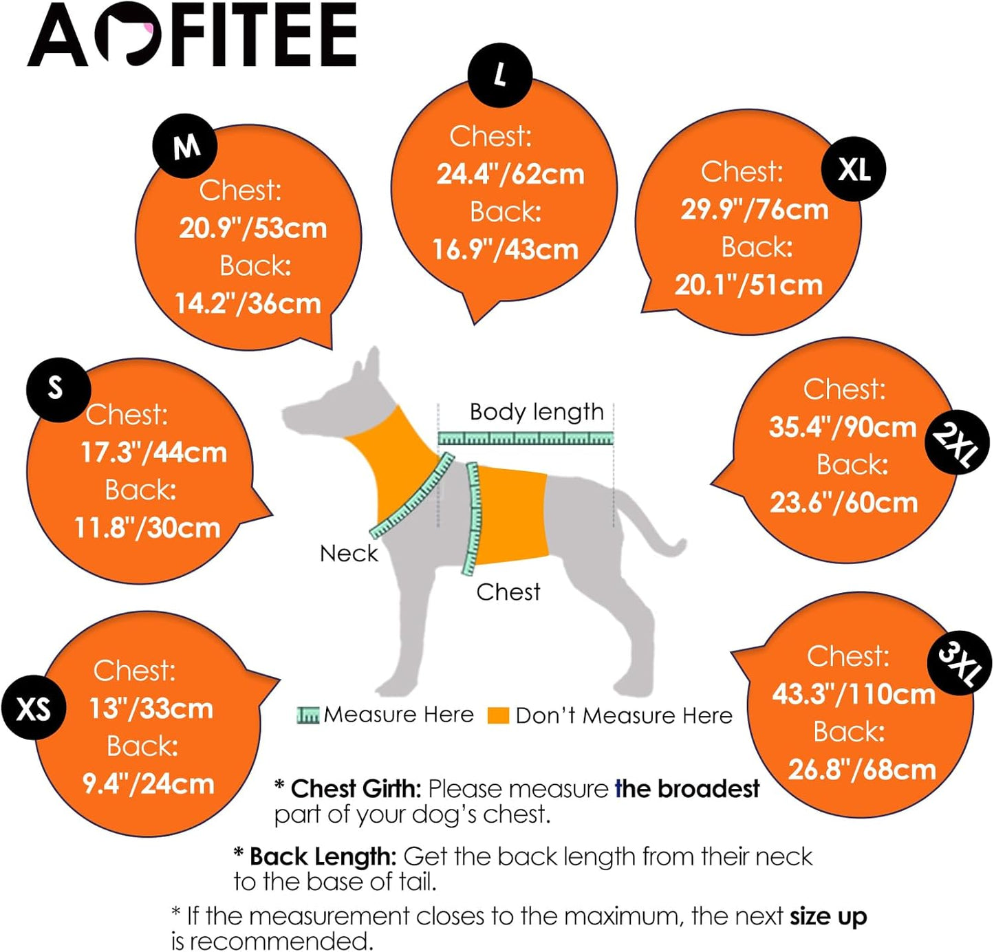 AOFITEE Dog Coat, Warm Dog Winter Coat, Reflective Cold Weather Dogs Puffer Jacket with Harness Built in, Waterproof Pet Fleece Vest Snowsuit for Small Medium Large Dogs, Orange L