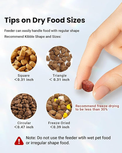 Automatic Cat Feeder for 3 Cats, 6L/25 Cups Smart WiFi Pet Feeder, Strong Anti-Jam System, Dual-Effect Desiccant Cat Food Dispenser, with 10S Voice Recorder for Cats and Small Dog(Black)