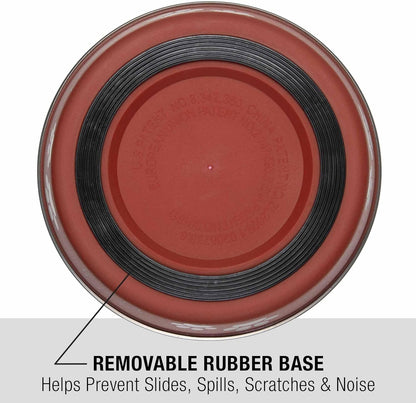 Loving Pets Bella Dog Bowls- Stainless Steel Dog & Cat Bowls - Spill Proof Dog Food Bowl, Cat Bowl, Puppy Essentials & Pet Supplies Great for Home & Travel (Medium 20-35 lbs, Merlot)