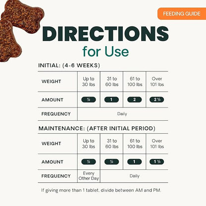 VetriScience Glycoflex 3 Clinically Proven Hip and Joint Supplement for Dogs - Maximum Strength Dog Supplement with Glucosamine, MSM, Green Lipped Mussel & DMG - 2 Pack (120 Chewable Tablets Each)