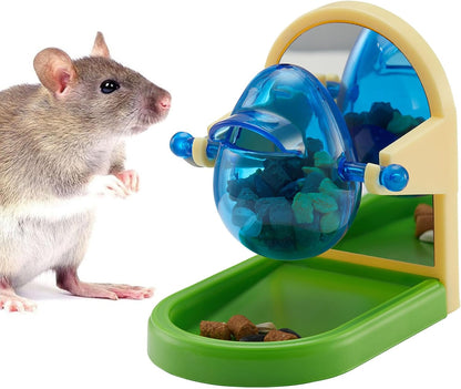 Rat Enrichment Toys, Interactive Foraging Toys For Rats, Intelligence Growth Rat Enrichment Puzzle Games, Treat Dispensing Slow Feeder for Rats Cage Toy, Bird Foraging Toy for Parakeet Conure (1Pcs)