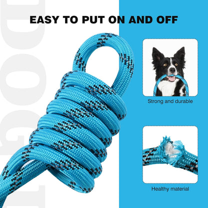 lynxking Slip Lead Dog Leash Reflective, Heavy Duty Comfortable Strong Rope for Large Medium Small Dogs No Pull Pet Training (Light Blue, Small 3/8in x 6ft-Slip Lead)
