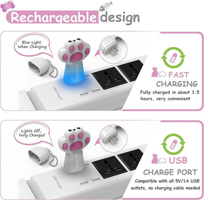 FYNIGO Interactive Cat Toys for Indoor Cats and Dogs,7 in 1 USB Rechargeable Cat Teaser Toy for Chasing and Exercise