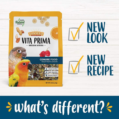 Sunseed Vita Prima Wholesome Nutrition Conure Food, 3 LBS, (Model: 59761)