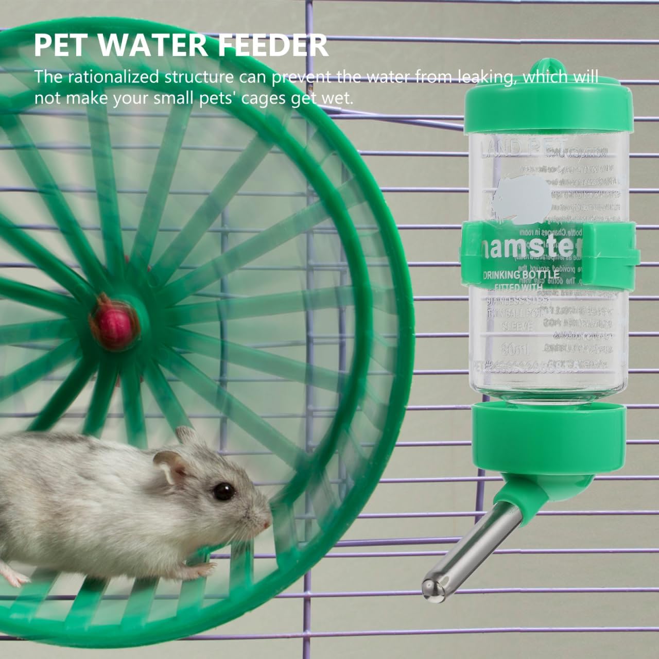 6 Pcs Pet Water Fountain Hanging Hamster Bottle Convenient Hamster Water Bottle Chinchilla - Chinchilla Supply Convenient