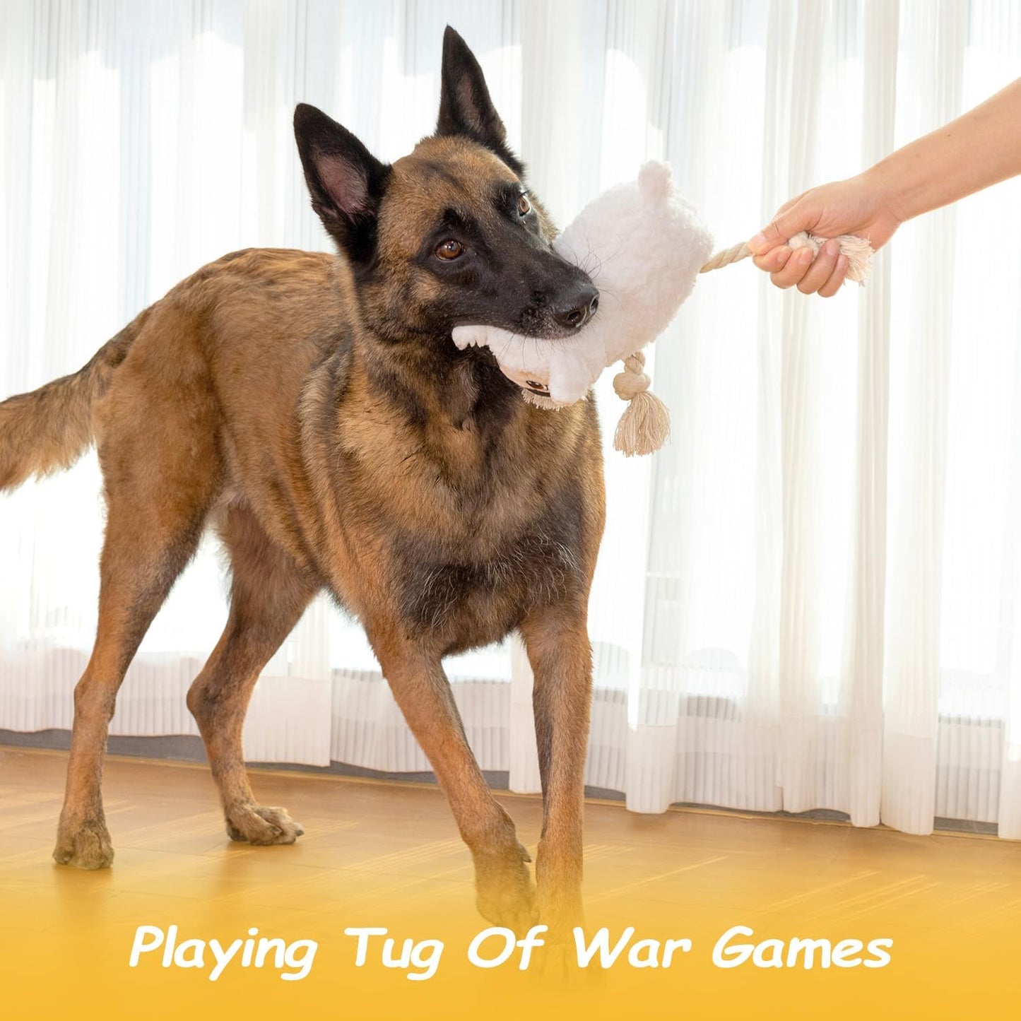 Large Dog Squeaky Toys, Stuffed Animal Dog Chew Toy, Durable Plush Toy for Puppy, Small, Middle, Large Dogs