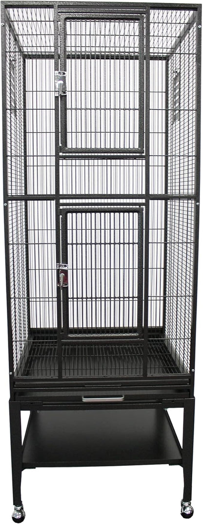 Madagascar Cage - 60" Tall Durable Spacious Metal Cage - for Sugar Gliders, Squirrels, Marmosets & Other Small Pets