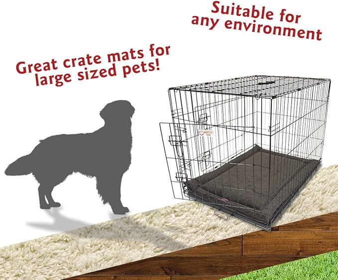 42" Villa Storm Gray Crate Dog Bed Mat By Majestic Pet Products