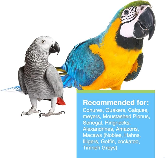 Hari Tropimix Bird Food, Large Parrot Food with Seeds, Fruit, Nuts, Vegetables, Grains, and Legumes, Enrichment Food, 20 lb Bag