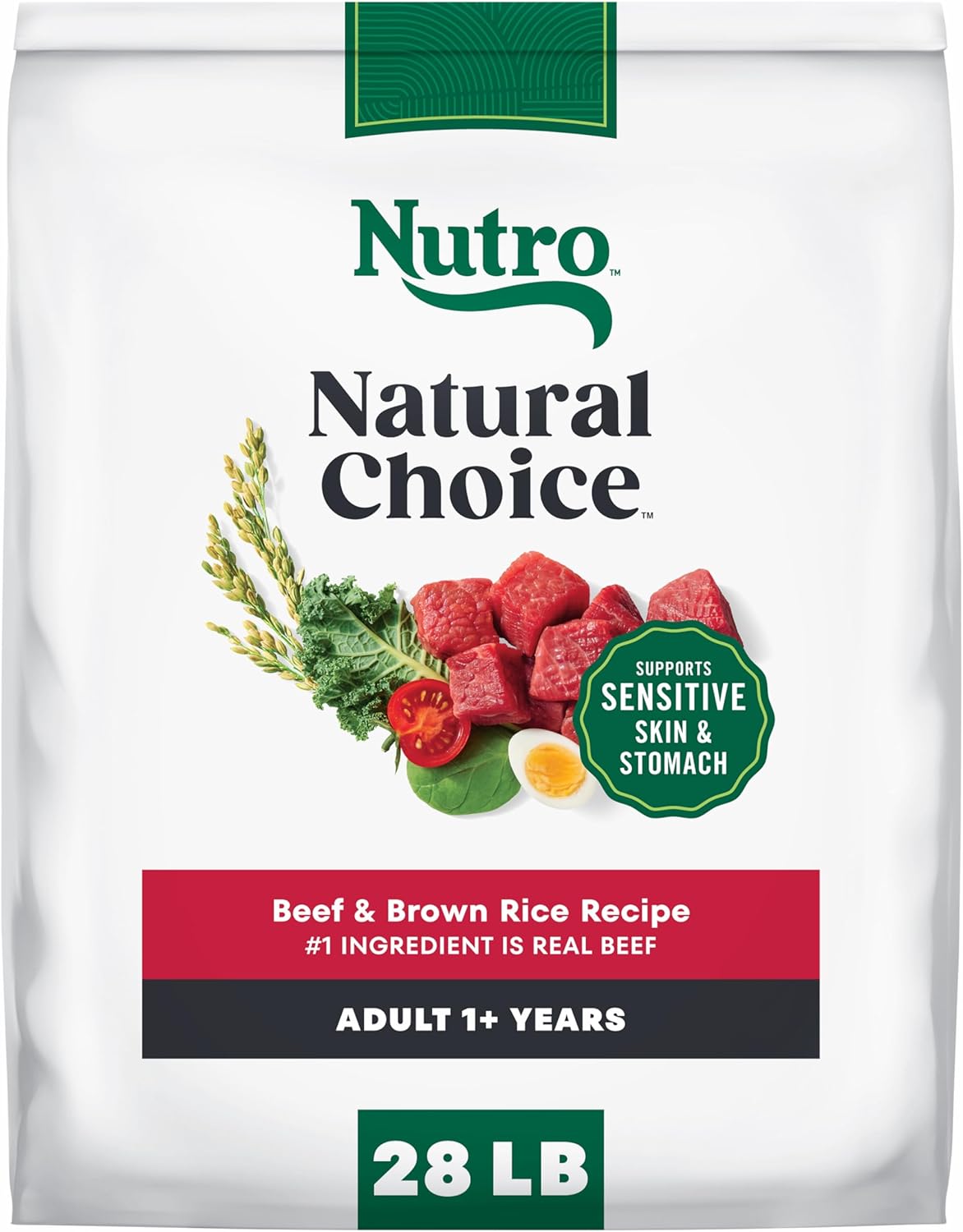 Nutro Natural Choice Beef & Brown Rice Adult Dry Dog Food Recipe, 28 lb. Bag