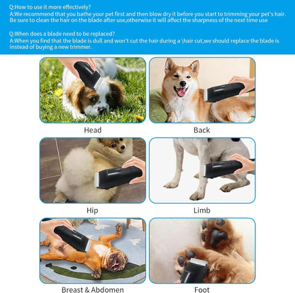 8 Pack Detachable Pet Dog Grooming Replacement Ceramic Blades Set Compatible with Andis Pet Clipper/Oster A5/Wahl KM10 Series Dog Clipper