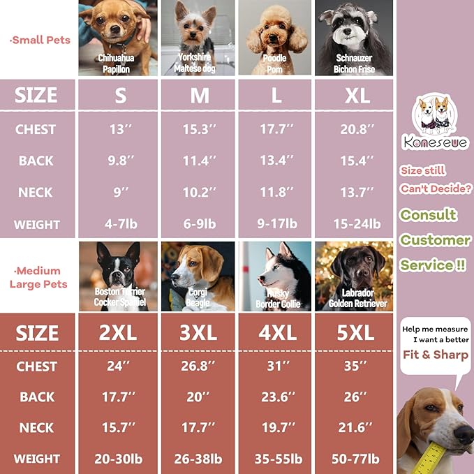 Koneseve Dog Hoodie & Cat Sweater, Warm Fleece Hooded Sweatshirt with Pocket for Small to Large Pets, Cozy Winter Outfit, Purple, 5XL