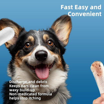 Dog Ear Wipes, Ear Wipes for Dogs, Cat Ear Wipes, Dog Ear Cleaning Wipes, Cat Wipes, Pet Wipes for Cats, Cat Cleaning Wipes – Pet Ear Cleaning Finger Wipes for Cats: Ear Wipes, Weekly Care