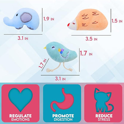 9PCS Cat Toys Set – Plush Balls & Catnip Toys for Indoor Cats and Kittens, Interactive Lightweight Play Balls with Bell, Soft & Durable Kitten Toys for Exercise and Fun