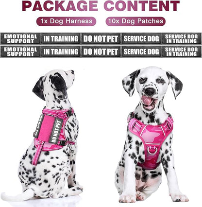 WINSEE Tactical Dog Harness, No Pull Dog Harness for Medium Large Dogs with Handle & Molle, Military Service Dog Vest Harness in Training Pet Harness for Small Dogs