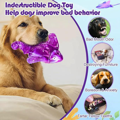 Tough Dog Toys for Aggressive Chewers, Indestructible Chew Toys for Dogs, Interactive Large Dog Toy to Keep Them Busy, Super Chewer Dog Toy for Large Medium Breed, Gifts for Dogs