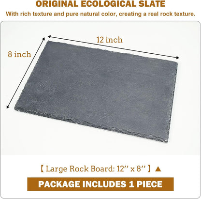 Tortoise Habitat basking Rock Feeding Dish Bearded Dragon/Lizard Original Rock Slab,Easy to Grind The Nails,with Non-Slip mats,Natural Food Bowl,Moisturizing Effect(Large- Size)