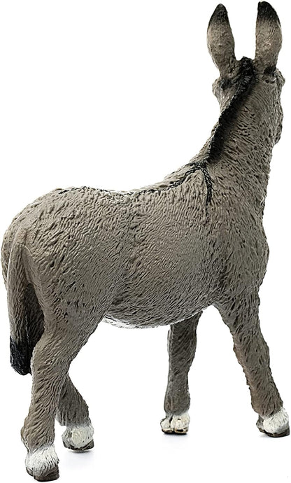 Schleich Farm World Realistic Donkey Animal Figurine - Highly Detailed and Durable Farm Animal Toy, Fun and Educational Play for Boys and Girls, Gift for Kids Ages 3+