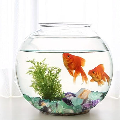 T4U Fluorite Aquarium Gravel Rocks 3 Lbs, Crystals Chip Bulk for Fish Tank, Decorative Pebbles Bulk for Plants, Vase Filler Stones, Natural Quartz Chips Stones for Decoration, Healing Crystal