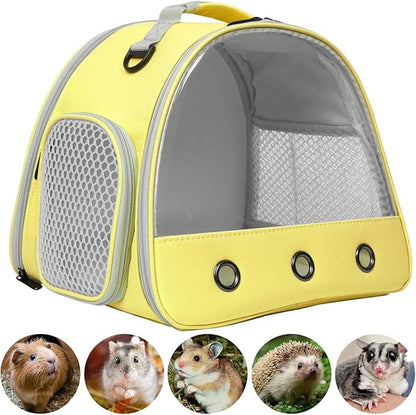 Bearded DragonTravel Cage,Lizards Carrier, Small Animal Travel Carrier for Hedgehog Rat Parrot Bird Guinea Pig, Portable Guinea Pig Travel Bag for 2
