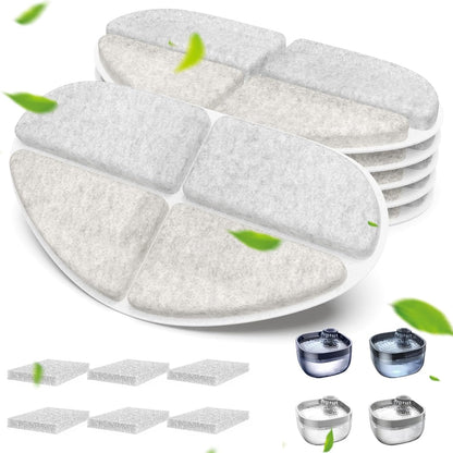 6 Packs Dog Water Filter Replacement, Feelneedy Cat Fountain Filters for (FN-W05) 7L/1.8Gal Dog Water Bowl Dispenser, Apetdola Cat Water Fountain (FP30)