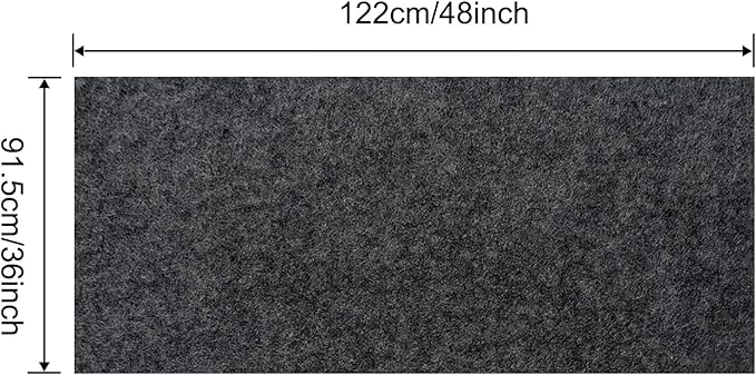 Large Bird Cage Mat, Under Pet Cage Mat for Bird Cages, Reptile Aquariums, Dog Kennels, Absorbent/Waterproof Felt Mat with Non-Slip Backing for Hard Floors and Surfaces (36x48 Inch)