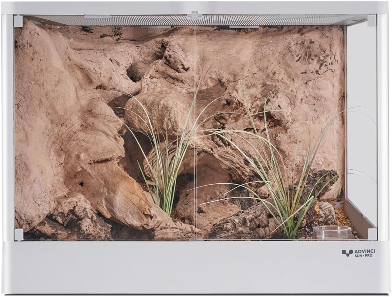 Reptile Glass Terrarium 24"x18"x18" 32 Gallon Knock-Down Dual-Locking Security Mesh Ventilation Durable Aluminum Frame Modern Design