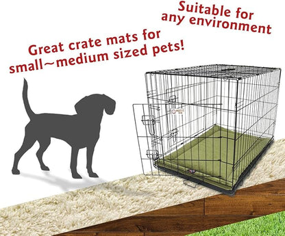 Majestic Pet Dog Crate Mat - Machine Washable Soft Plush Pet Bed Pad for Crates & Kennels | USA Crafted | 30"x21" Villa Fern