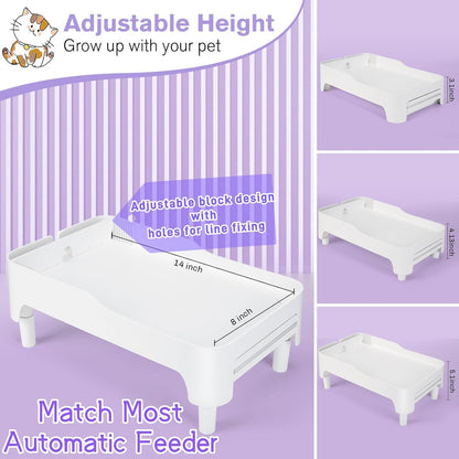 Adjustable Cat Feeder Stand, Elevated Holder for Automatic Feeders, 3-5.1 in, Nonslip, Adjustable