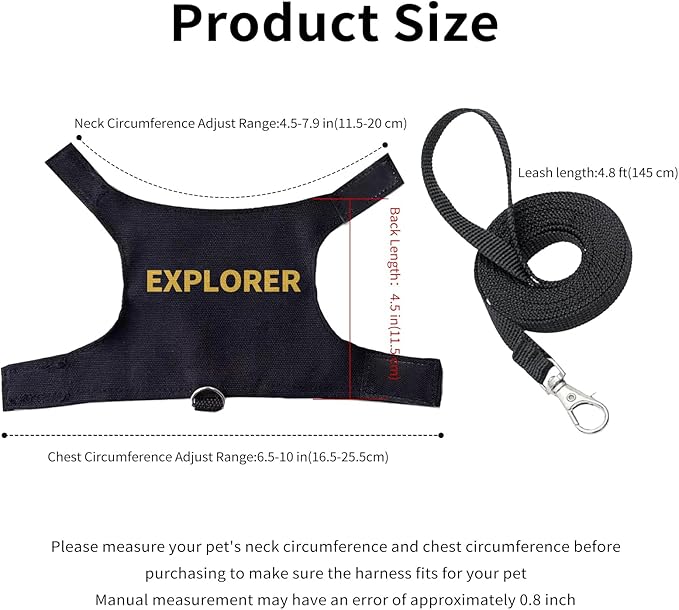 Bearded Dragon Harness and Leash-Bearded Dragon Clothes Lizard Accessories Stuff for Escape Proof Small Animal Reptile Adjustable Harness and Leash Rope for Walking Outdoor