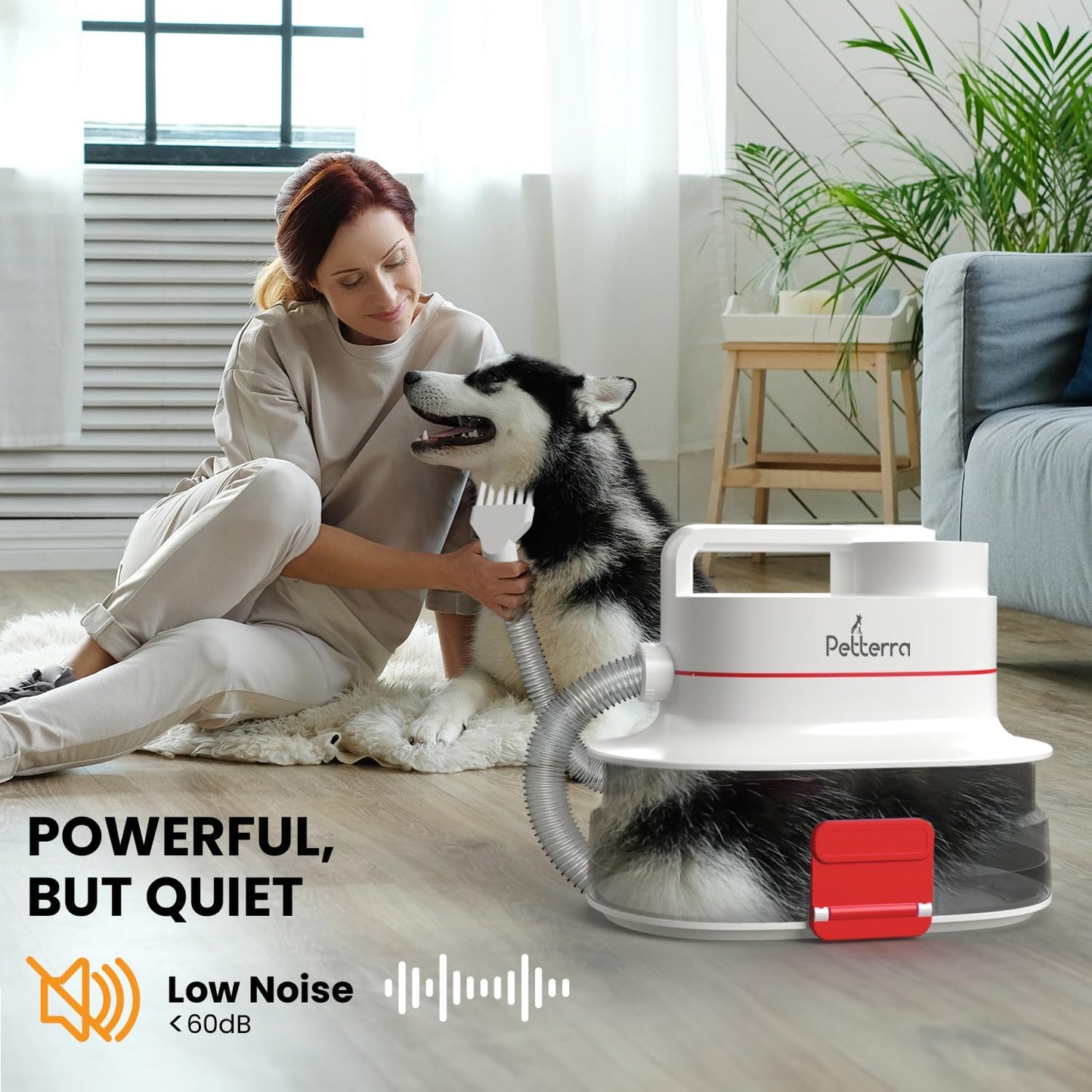 FurCare Pro 3-in-1 Grooming Kit with Vacuum Suction (99%) - Pet Dryer, Professional Clippers & Efficient Grooming Tools, 4L Dust Cup, Low Noise, Ideal for Dogs, Cats, and More