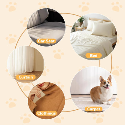 Pet Hair Removal Gloves, Electrostatic Pet Hair Grooming Gloves for Dog & Cat, Reusable for Carpet, Clothing,Furniture,Clothing, Couch,Bed,Curtain-4 PCS