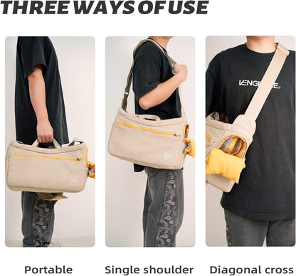 Soft and Comfortable Pet Carrier and Business Backpack with Strong Support - Ideal for Business, Travel, and Outings with Small Dogs and Cats (Kahki,15.7" L x 5.5" W x 9.8" H，up to 16lbs